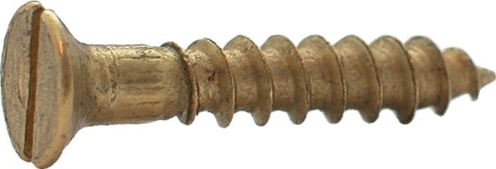 Houtschroef messing pk 4.5x50