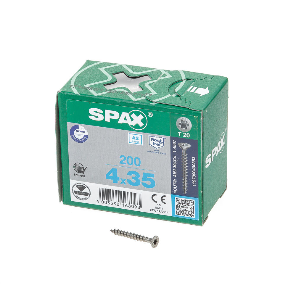 Spax pk t20 rvs vd 4,0x35(200)