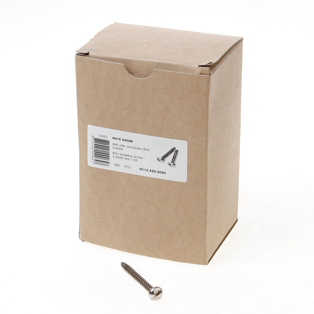 Anti-inbraakschroef rvs 5.0x50