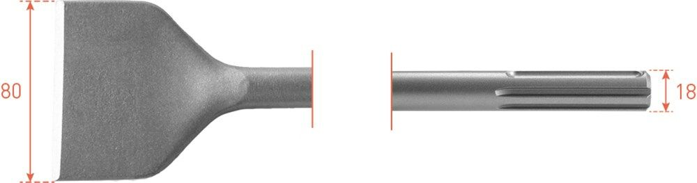 Spadebeitel sds-max 80x300mm