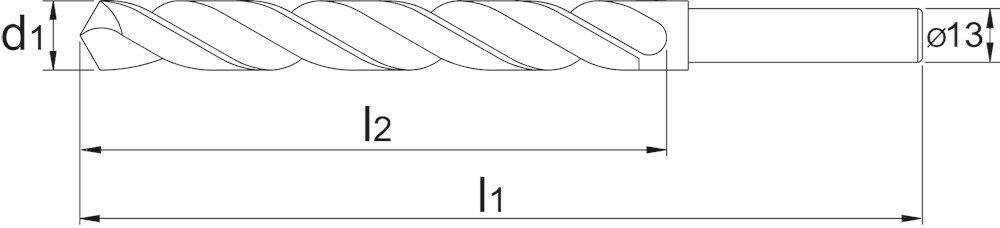 I.T. ECO HSS spiraalboor 13mm kolf.16.0mm