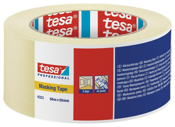 Tesa afplaktape Tesakrepp 4323 Chamois 50mmx50mtr