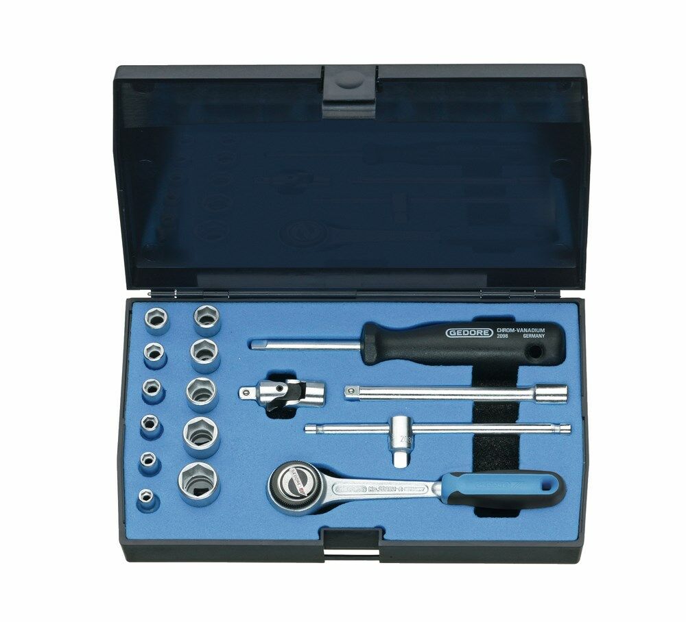 Gedore dopsleutelset 1/4inch 16-dlg 4-13mm