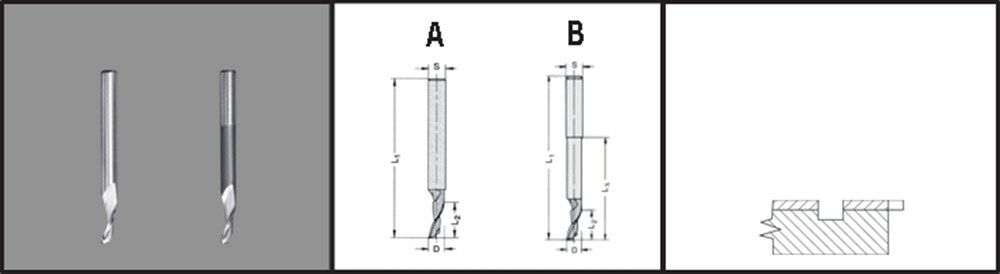 Trasco groeffrees HSS 5mm tbv alu 25213-4-05035