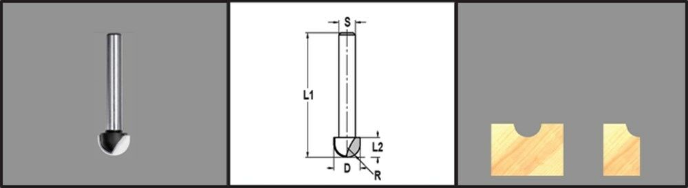 Trasco holprofielfrees HM 8mm R=4.0