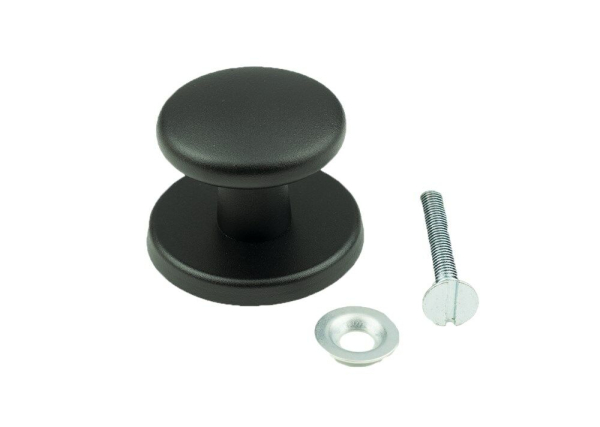 VOORDEURKNOP 160/60 ZWART