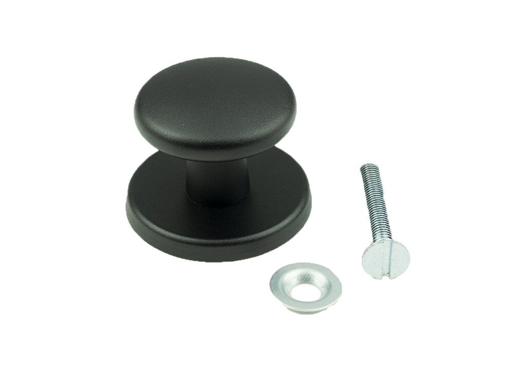 VOORDEURKNOP 160/60 ZWART