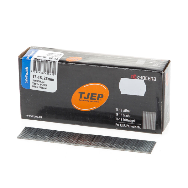 Minibrad 18G 1.2mm l= 25mm recht verz. (5000)