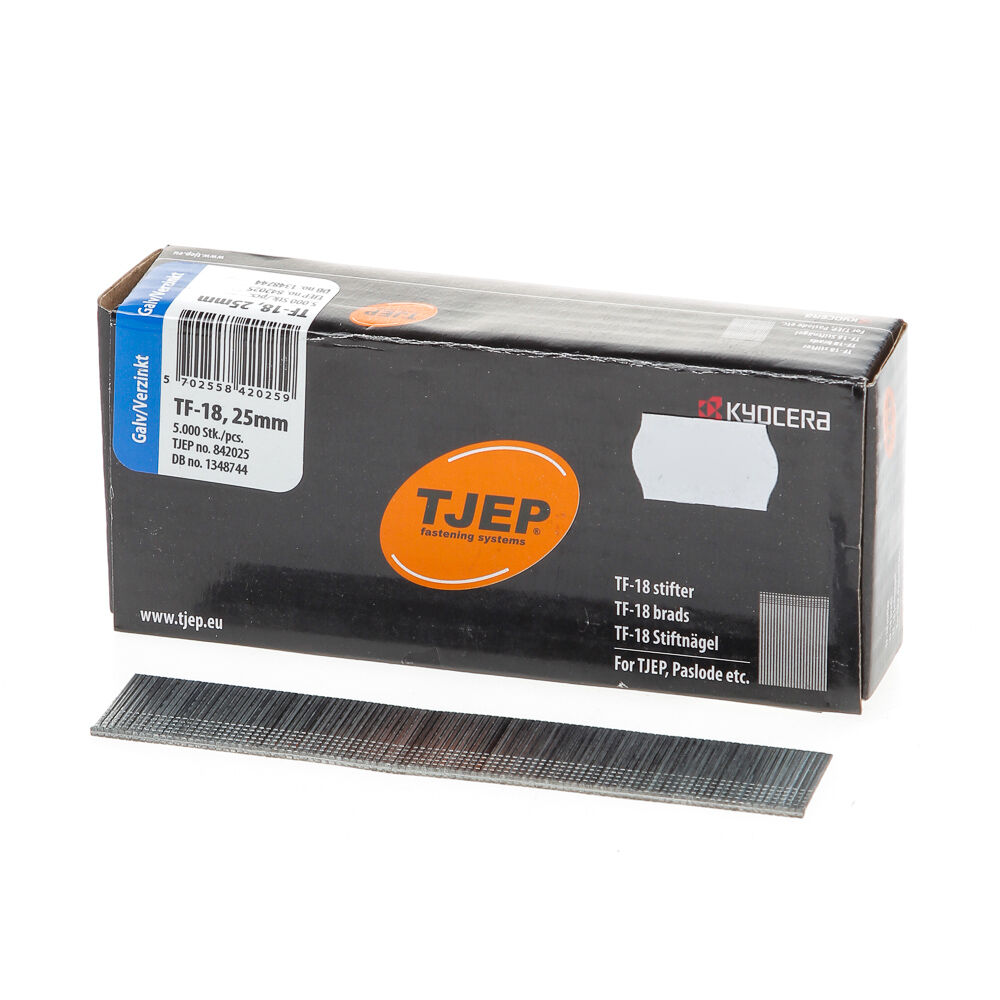 Minibrad 18G 1.2mm l= 25mm recht verz. (5000)