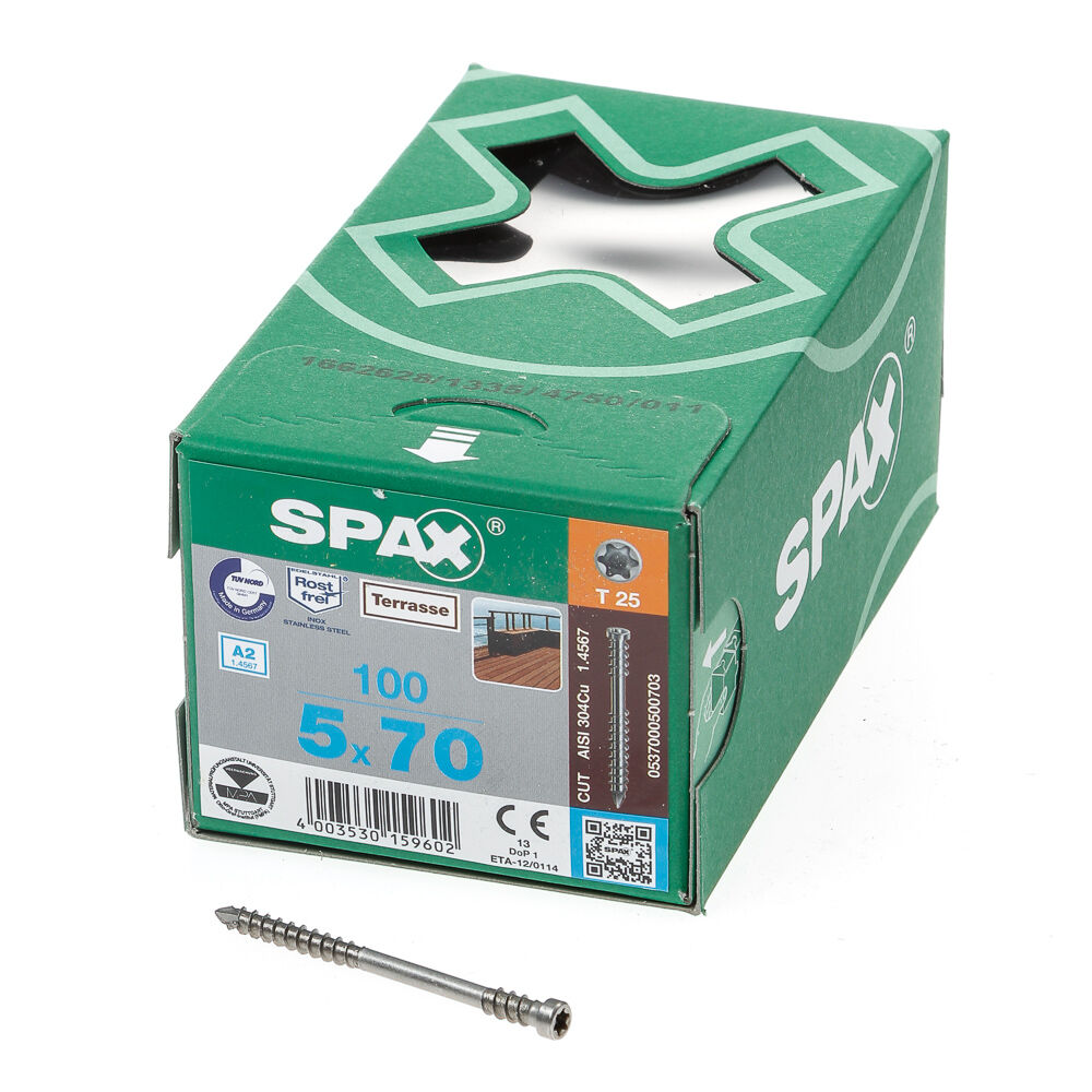 Spax-d vlonderschr.rvs t25 5,0x70