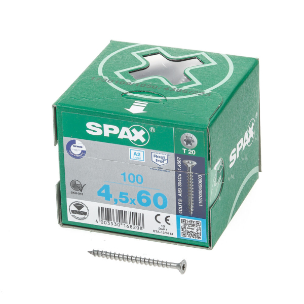 Spax pk t20 rvs vd 4,5x60(100)