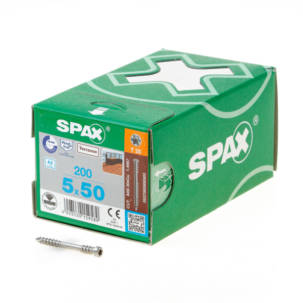 Spax-d vlonderschr.rvs t25 5,0x50