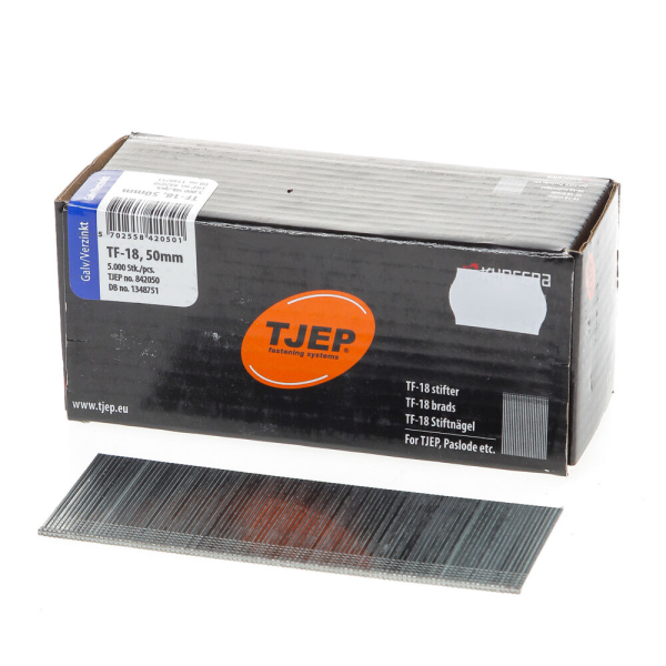 Minibrad 18G 1.2mm l= 50mm recht verz. (5000)