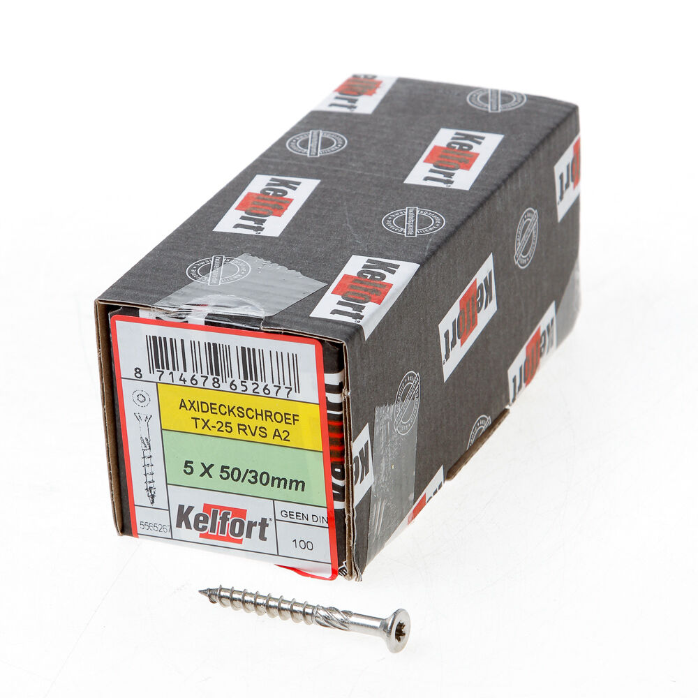 Axideckschroef rvs 5.0x 50/30