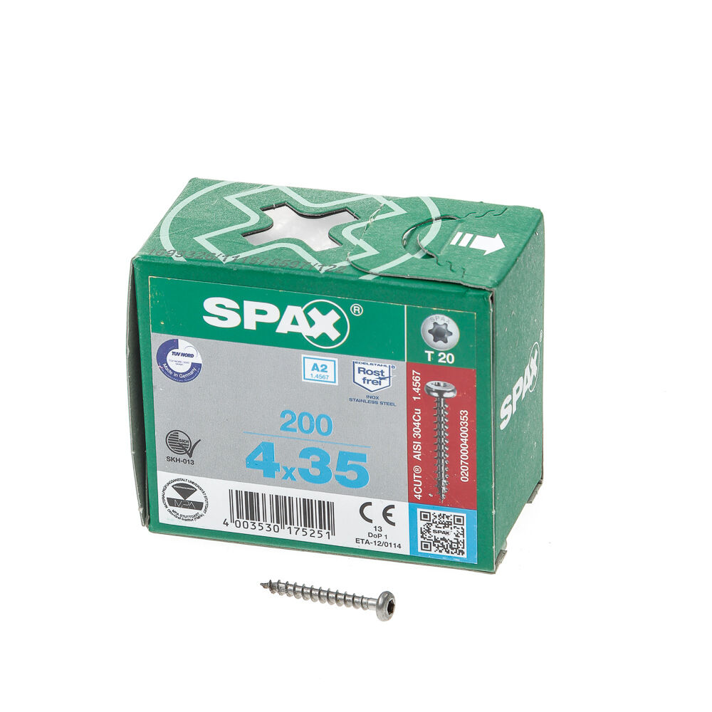 Spax bk t20 rvs 4,0x35(200)