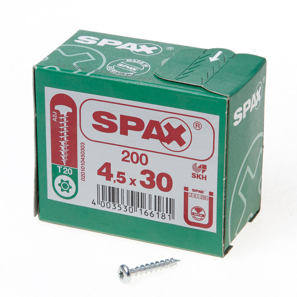 Spax bolkop t20 4,5x30(200)