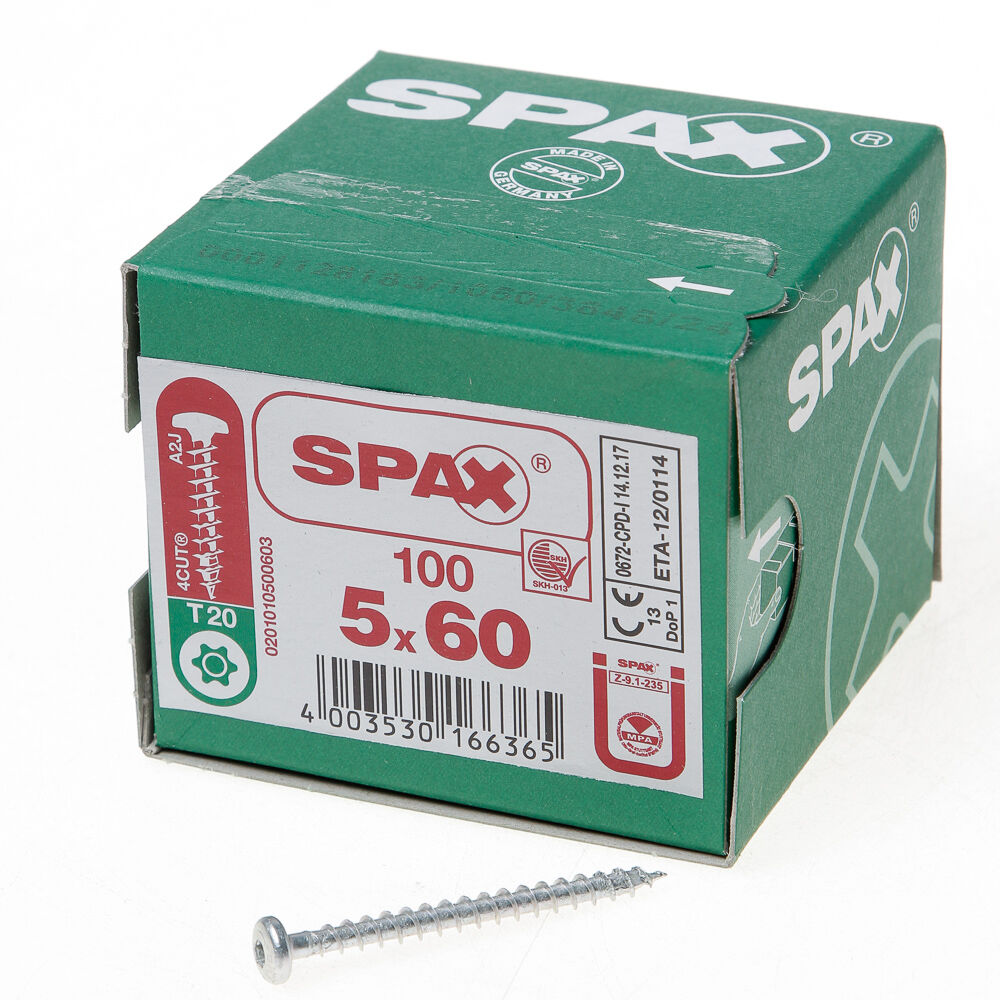 Spax bolkop t20 5,0x60(100)