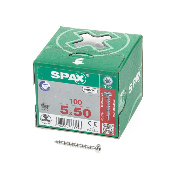 Spax bolkop t20 5,0x50(100)