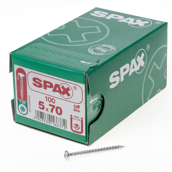 Spax bolkop t20 5,0x70(100)