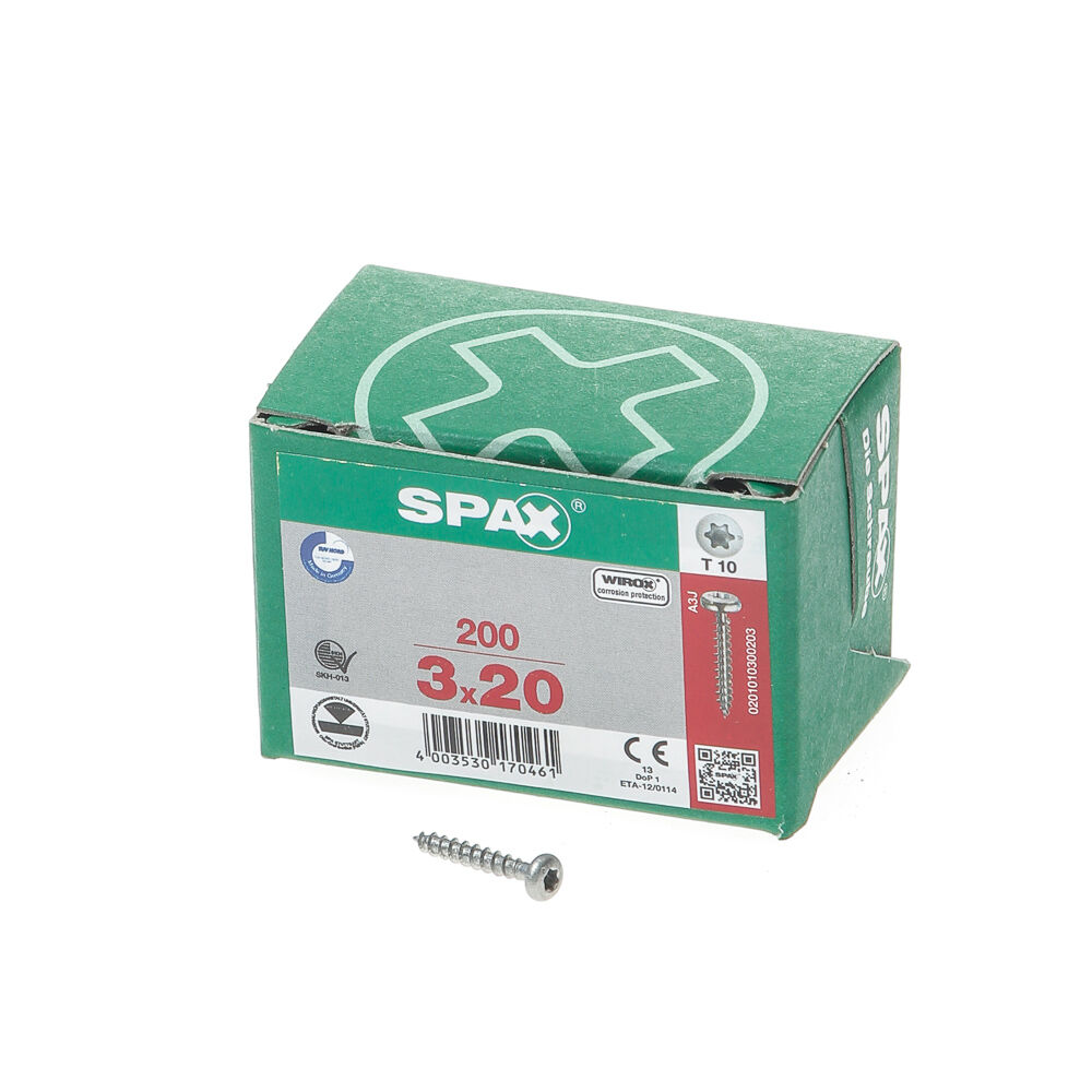 Spax bolkop t10 3,0x20(200)