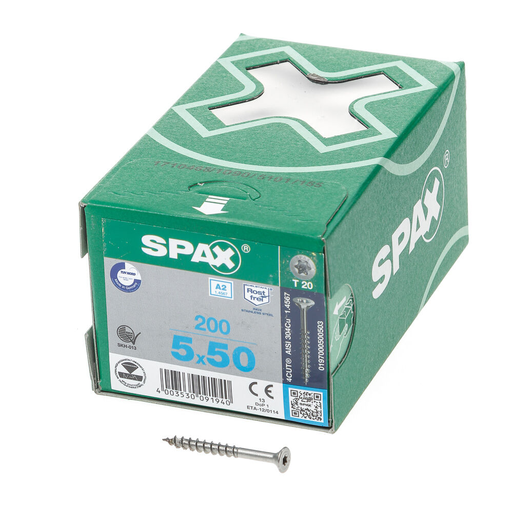 Spax pk t20 rvs dd 5,0x50(200)