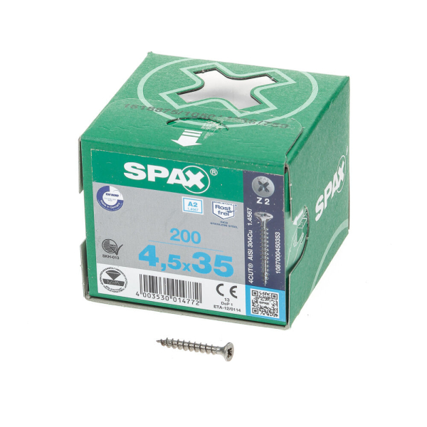 Spax pk pozi rvs 4,5x35(200)