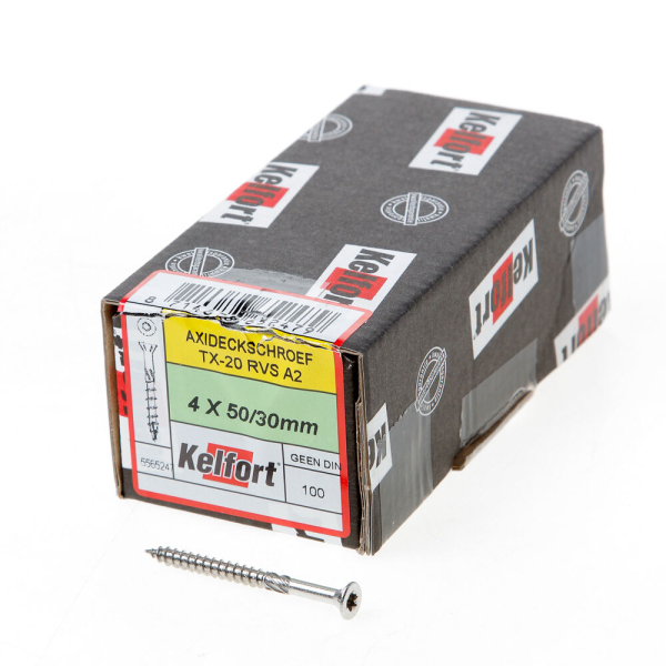 Axideckschroef rvs 4.0x 50/30