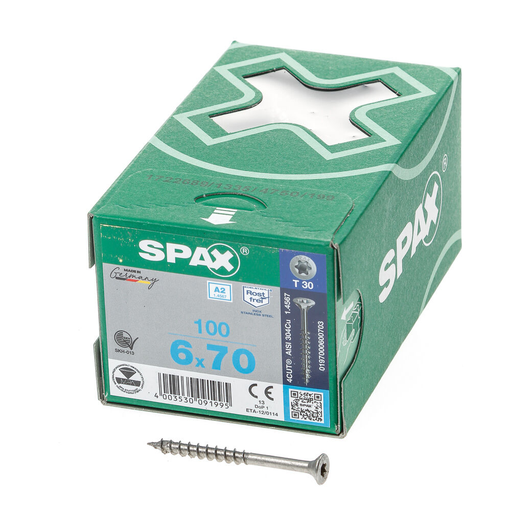 Spax pk t30 rvs dd 6,0x70 (100)