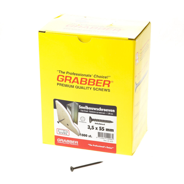 Grabber snelbouwschroef 3.5x 55 fijn gefosf