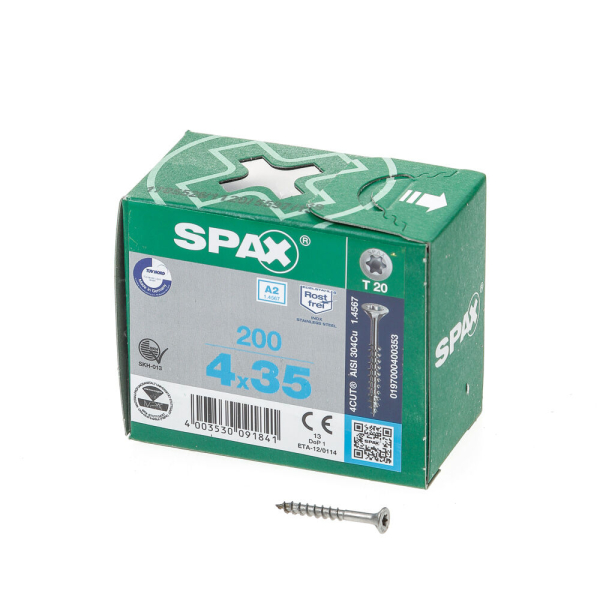 Spax pk t20 rvs dd 4,0x35(200)