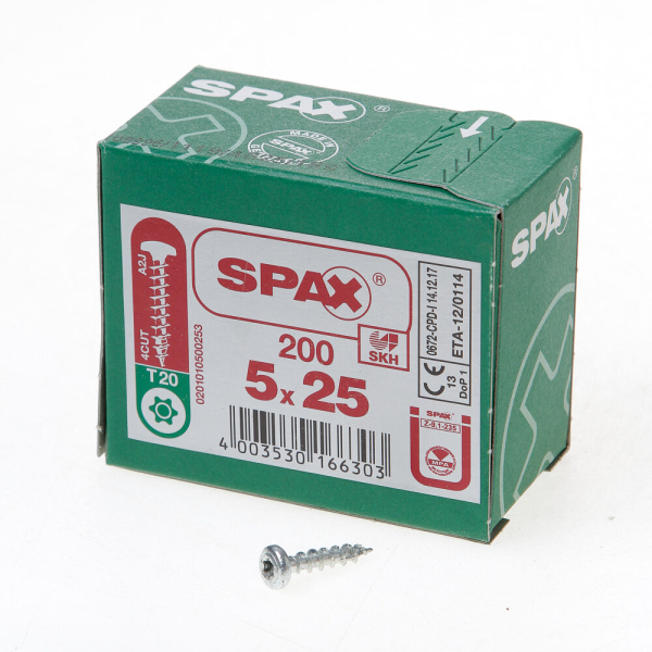 Spax bolkop t20 5,0x25(200)