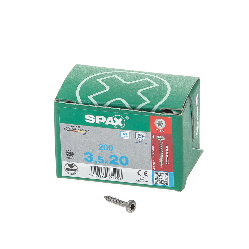 Spax bk t15 rvs 3,5x20(200)