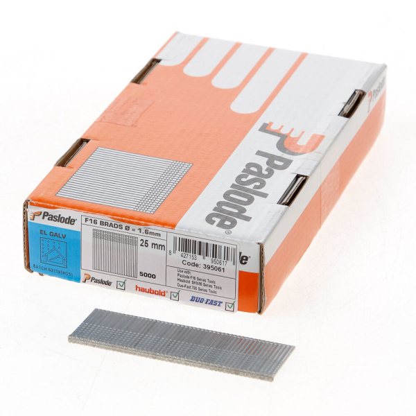 Afwerkbrads f16 verzinkt 1.6x25