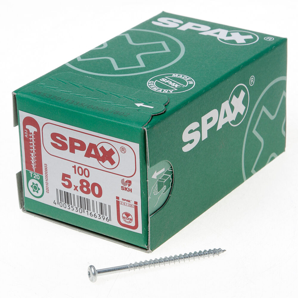 Spax bolkop t20 5,0x80(100)