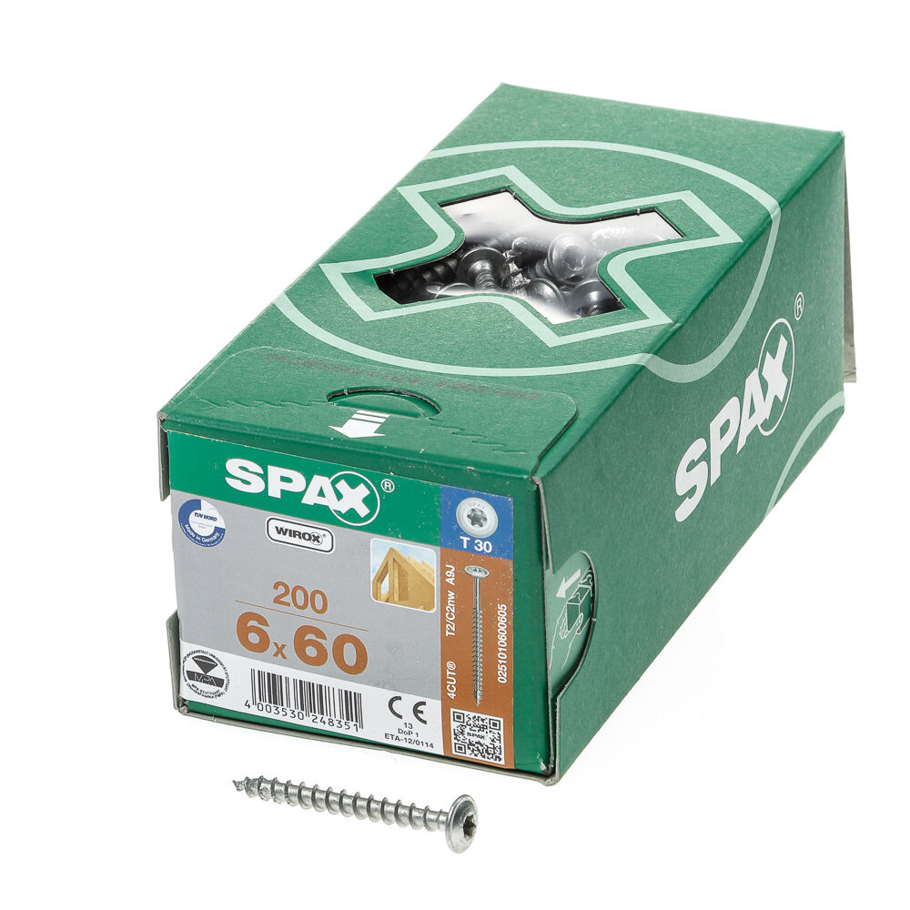 Spax-s tellerkopf t30 wirox 6x60