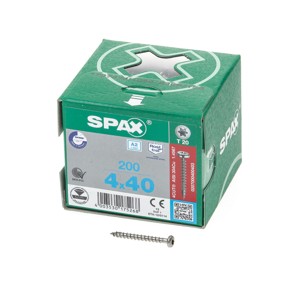Spax bk t20 rvs 4,0x40(200)