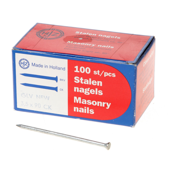 Buigzame stalen nagel 90x3.5