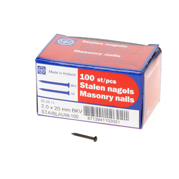 Stalen nagel bb 20x2.0