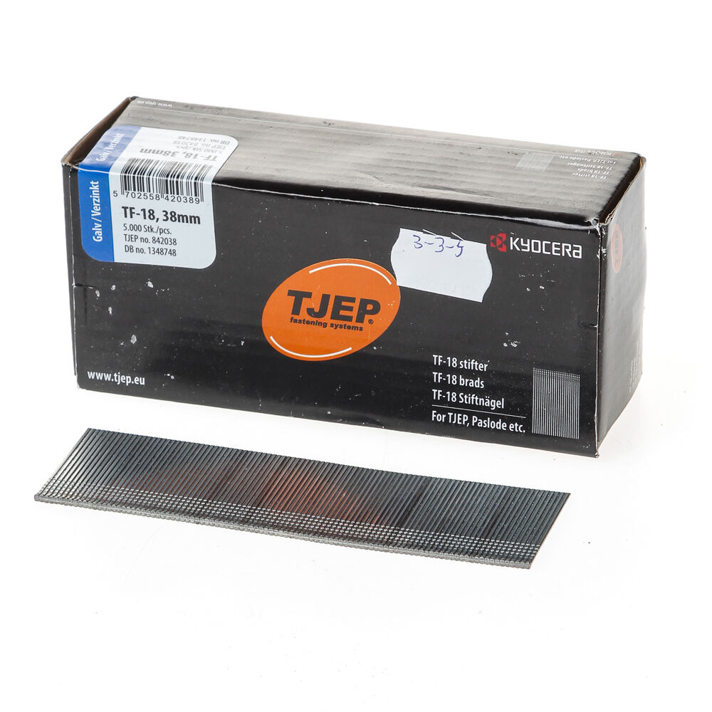 Minibrad 18G 1.2mm l= 38mm recht verz. (5000)