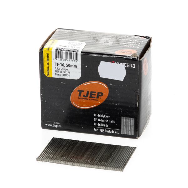 Brad 16G 1.6mm l= 50mm recht RVS (2500)