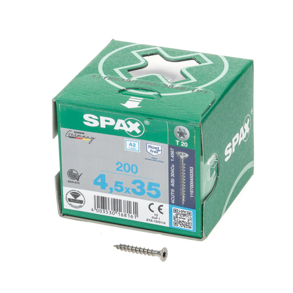 Spax pk t20 rvs vd 4,5x35(200).