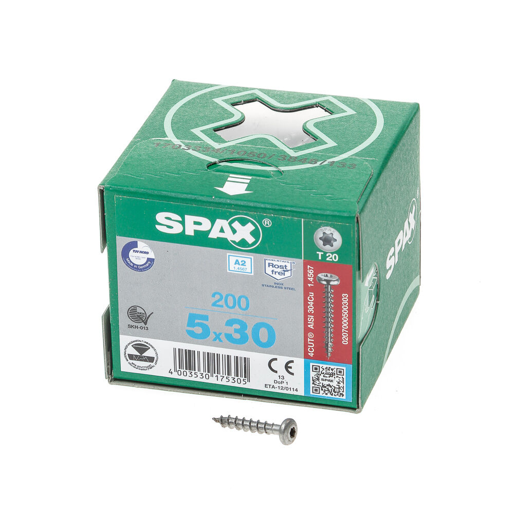 Spax bk t20 rvs 5,0x30(200)