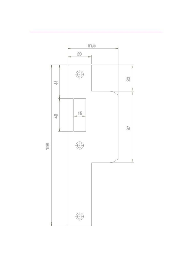 Nemef sluitplaat VP649/47 rvs reh DIN ls (holl rs)