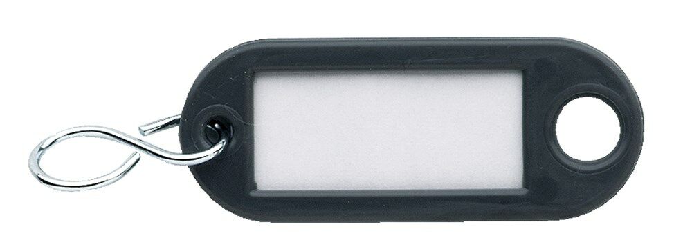 Sleutellabel kunststof grijs met oog