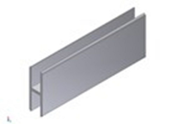 H-profiel alu brute 30x7x1.5mm (2mtr)