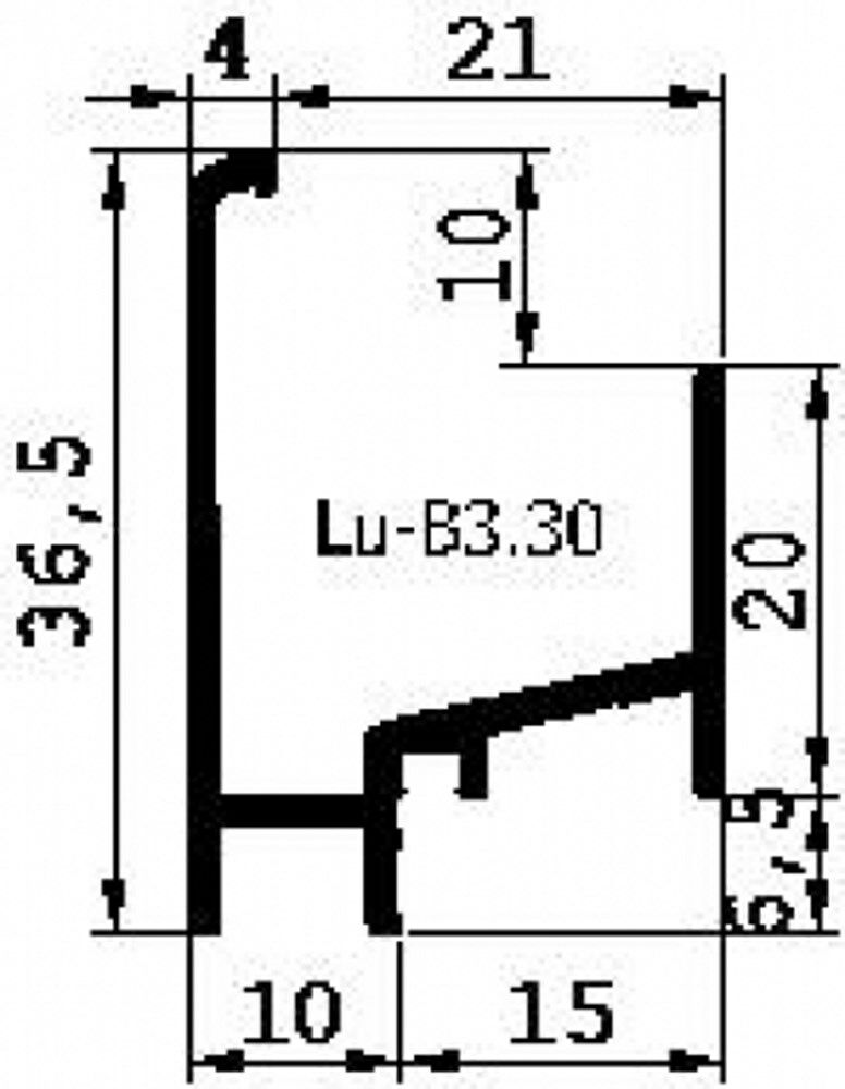 Aanslagprofiel LU.B3.30 geanodiseerd