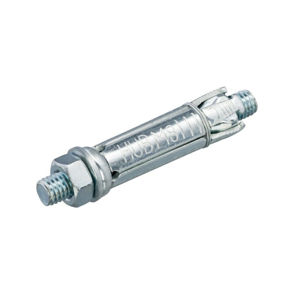 Keilbouthuls met draadeind (leuningdr) vz M8x50x70mm