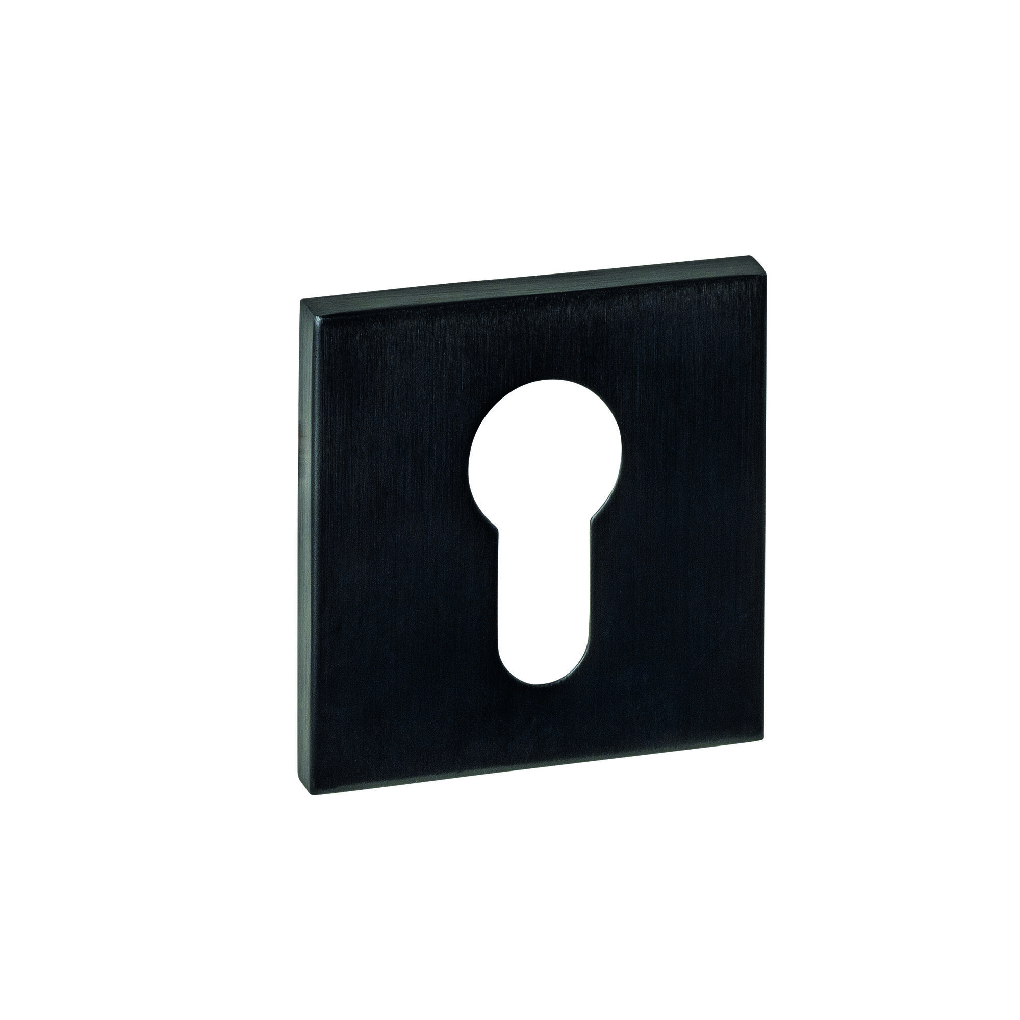 Cilinderrozetten verdekt 53x53x6mm PVD zwart