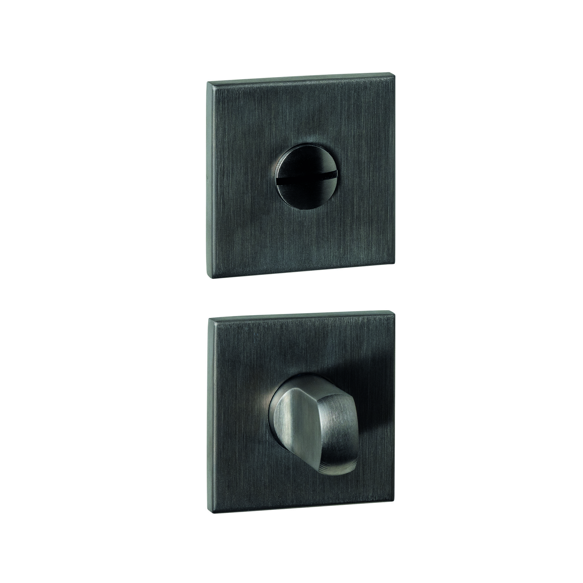 WC-sluiting verdekt 53x53x6mm met stift 6-8mm PVD antraciet