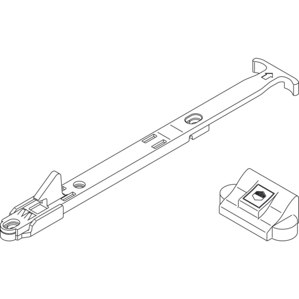 Deurvastzetter komfort ma=35mm zwart rusti